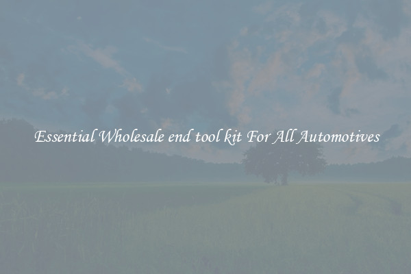 Essential Wholesale end tool kit For All Automotives