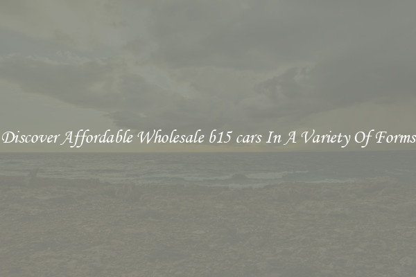 Discover Affordable Wholesale b15 cars In A Variety Of Forms