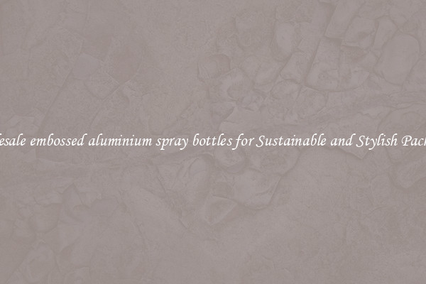 Wholesale embossed aluminium spray bottles for Sustainable and Stylish Packaging