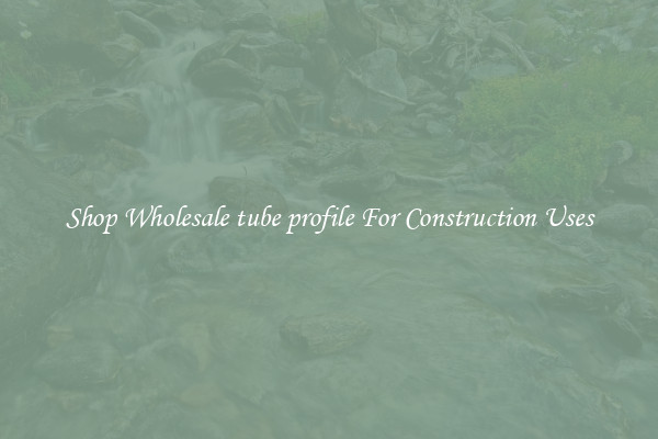 Shop Wholesale tube profile For Construction Uses
