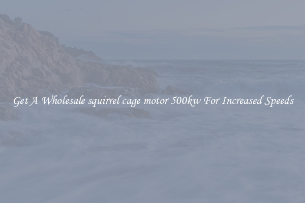 Get A Wholesale squirrel cage motor 500kw For Increased Speeds