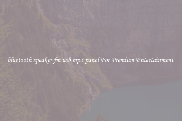 bluetooth speaker fm usb mp3 panel For Premium Entertainment 
