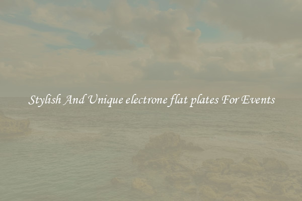 Stylish And Unique electrone flat plates For Events