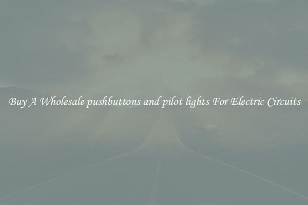 Buy A Wholesale pushbuttons and pilot lights For Electric Circuits