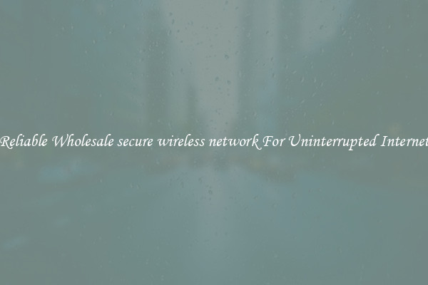 Reliable Wholesale secure wireless network For Uninterrupted Internet