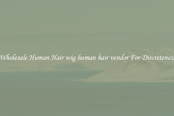 Wholesale Human Hair wig human hair vendor For Discreteness