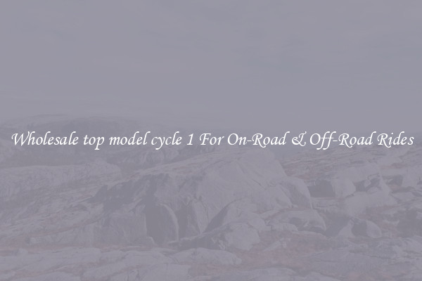 Wholesale top model cycle 1 For On-Road & Off-Road Rides